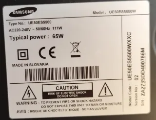 TV Samsung UE50ES5500 averiada