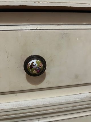 Cómoda antigua madera y mármol