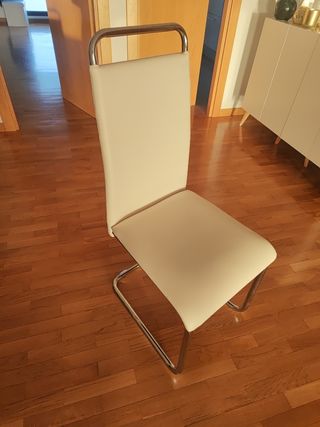 Mesa de comedor extensible cristal y 4 sillas