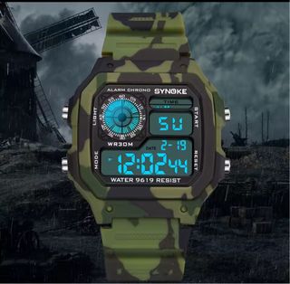 Reloj Militar Synoke Camuflaje Verde