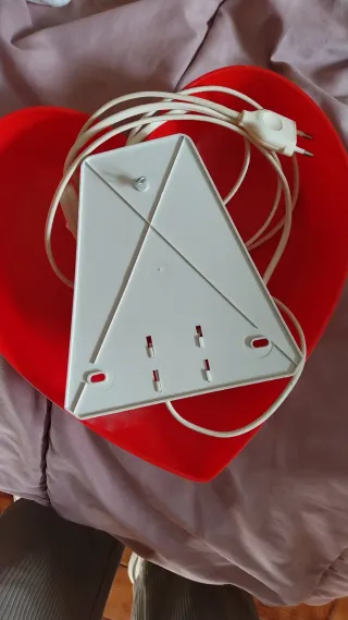 Lámpara Corazón Roja Plástico