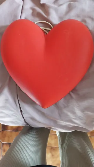 Lámpara Corazón Roja Plástico