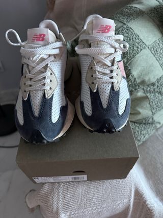 New Balance 327 Azul Rosa Blanco