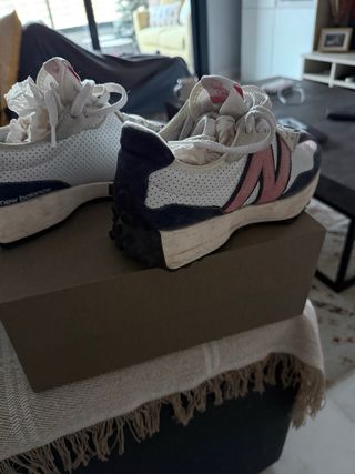 New Balance 327 Azul Rosa Blanco