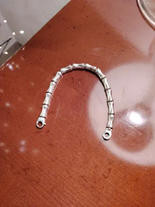 Braccialetto Argento Stile Bambù