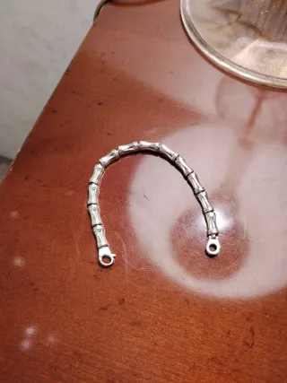 Braccialetto Argento Stile Bambù