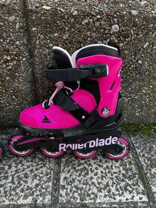Patines en línea Rollerblade rosas niña