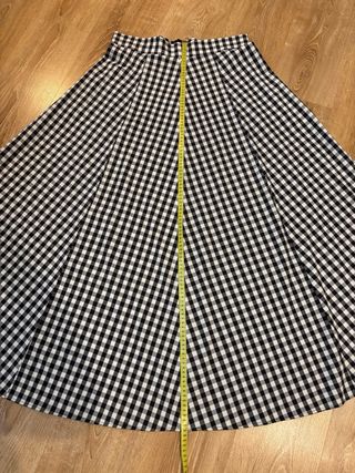 Falda larga cuadros blanco y negro