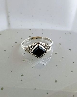 Anillo Plata 925 Onix Negro