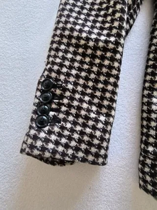 Americana cuadros blanco y negro