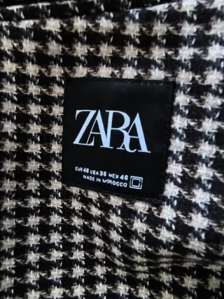 Americana cuadros blanco y negro