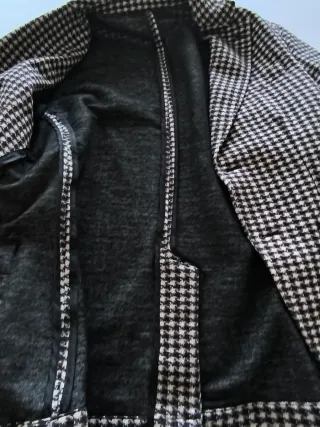 Americana cuadros blanco y negro