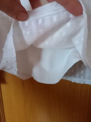 Blusa plumeti blanca Shein Talla S 36