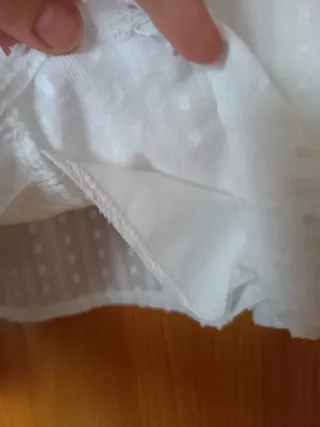 Blusa plumeti blanca Shein Talla S 36