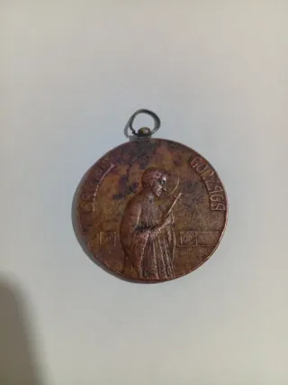 Medalla religiosa antigua.5cm.