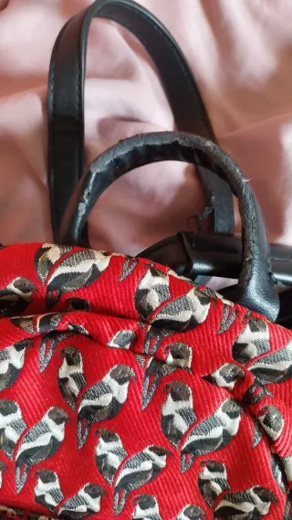 Mochila con estampado de pájaros