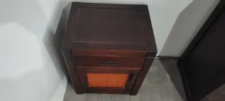 Cómoda, cabecero y mesita de noche madera
