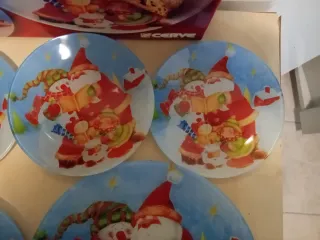 Set 5 Piatti Bon Noël in vetro