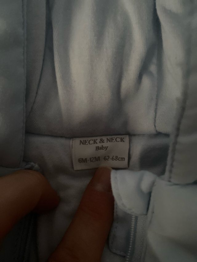 Mono abrigo bebé azul