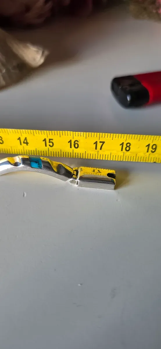 Pulsera Plata Ley Maciza Turquesa