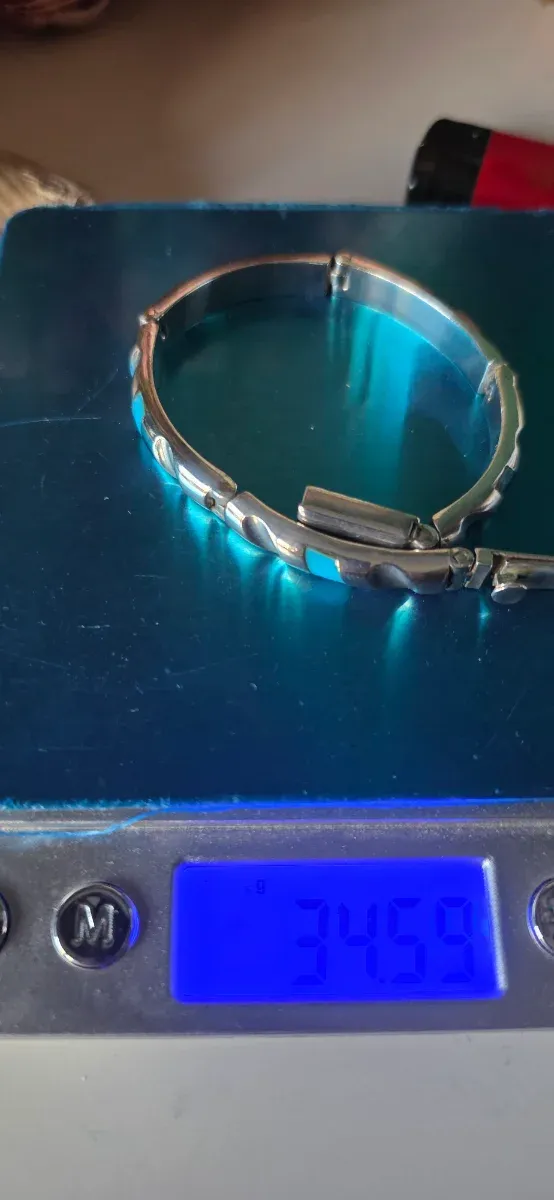 Pulsera Plata Ley Maciza Turquesa