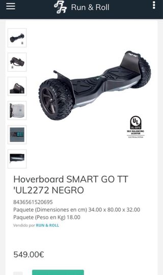 Patin eléctrico Hoverboard con Silla Fun-Roll
