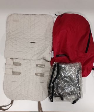 Silla de paseo Cybex roja + accesorios