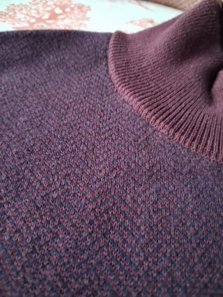 Chaqueta Pedro del Hierro Lana burdeos espiga negr