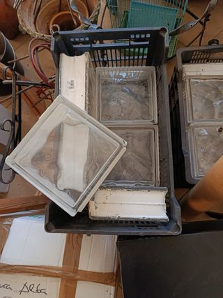 40 Pavés de Vidrio Transparentes