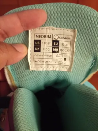 Patines infantiles niña turquesa y mor