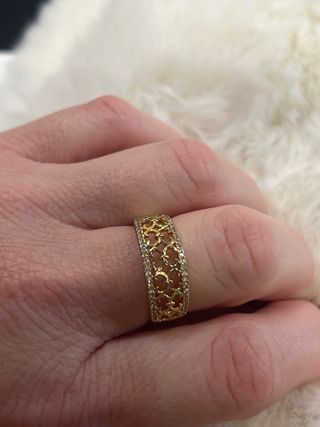 Anillo Xuping Laminado 14k Oro