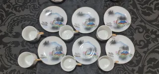Juego de café japonés de porcelana