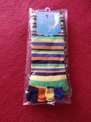 Calcetines de dedos multicolor talla única