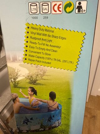 Piscina infantil 183cm x 38cm