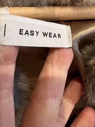 Abrigo pelo conejo multicolor talla M