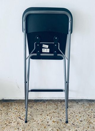 Taburete alto plegable marrón oscuro madera