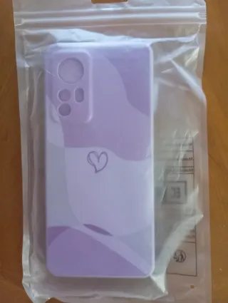 Funda Xiaomi 12 Morada Corazón