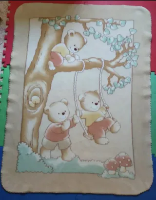 Manta infantil ositos 1.30 x 1.10