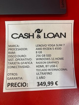 Lenovo Yoga Slim 7 AMD Ryzen 5 4500 8GB RAM