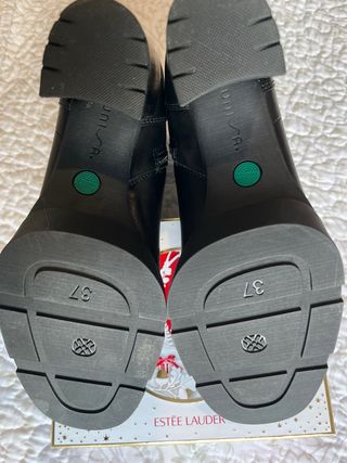 botines de piel negras con plataforma