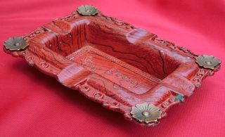 ORIGINAL CENICERO PUBLICIDAD PEONY METAL FUMADOR