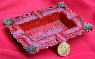 ORIGINAL CENICERO PUBLICIDAD PEONY METAL FUMADOR