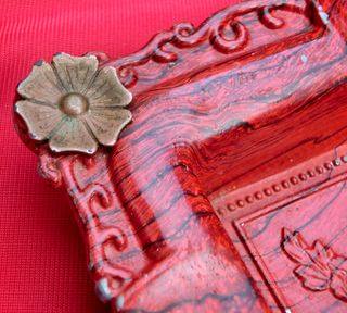 ORIGINAL CENICERO PUBLICIDAD PEONY METAL FUMADOR