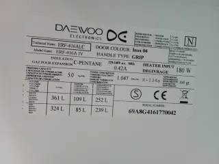 Frigorífico con congelador Daewoo