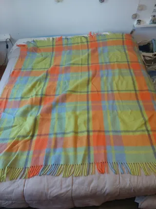 Manta de sofá a cuadros