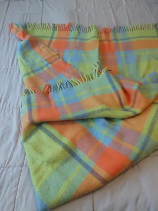 Manta de sofá a cuadros