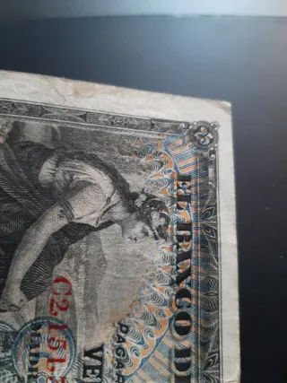 BILLETE DE 25 PESETAS DE 1906 SELLO EN SECO