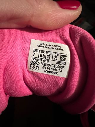 Scarpe Reebok alte nere e rosa