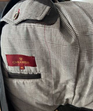 Chaqueta de piel ovina marrón Talla L/XL