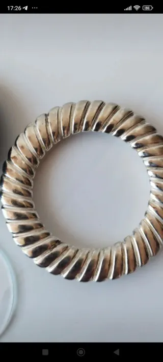 Cornice tonda argentata vintage anni 70
